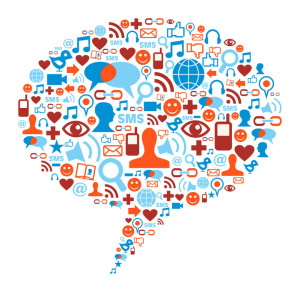 Social media bubble concept